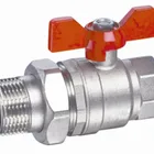 1/4 3/4 1 size ball valve with butterfly handle customize available