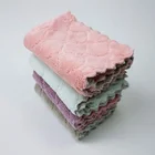 Hot sale microfiber absorbent thick dish cleaning cloth in kitchen