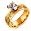 Womens Stainless Steel gold finger diamond ring rings design for women with price diamond rings