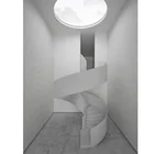 Modern decorative indoor steel spiral staircase