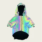 wholesale pet dog clothes fashion windproof rainproof dog reflective clothes large dog raincoat