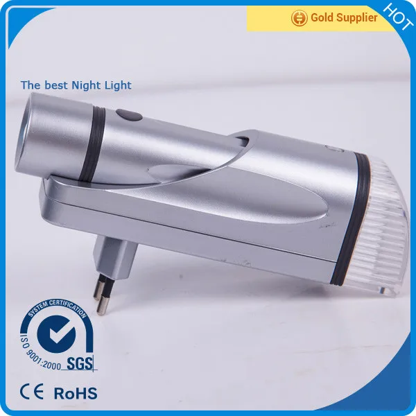 Factory Directly Selling 3-in-1 Wireless Rechargeable Torch EU US AU UK Plug Automatic Base Night Light