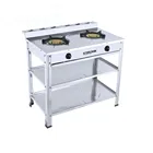 Stainless Steel 2 Burner Table Gas Stove Stand Cooktop