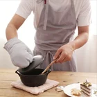 Soft Cotton Linen Apron Solid Color Halter Cross Bandage Japanese Style X Shape Double Pockets Cooking Aprons