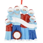2020 Quarantine Personalized Ornaments Survivor Family Of 5 With Face Hand Sanitized Christmas Ornament