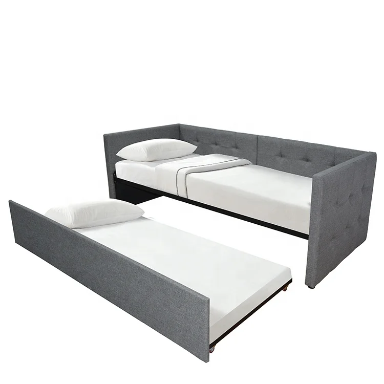1247 modernos muebles de dormitorio sola cama sofá cama con Trundle último diseño muebles de cama doble