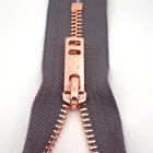 Close-end Zipper Close-end Custom Size Tape Color Rose Gold Metal Teeth Close-end Ladies Wallet Zipper