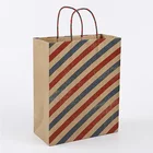 high quality private logo brown craft fat women clothes paper packaging handbag