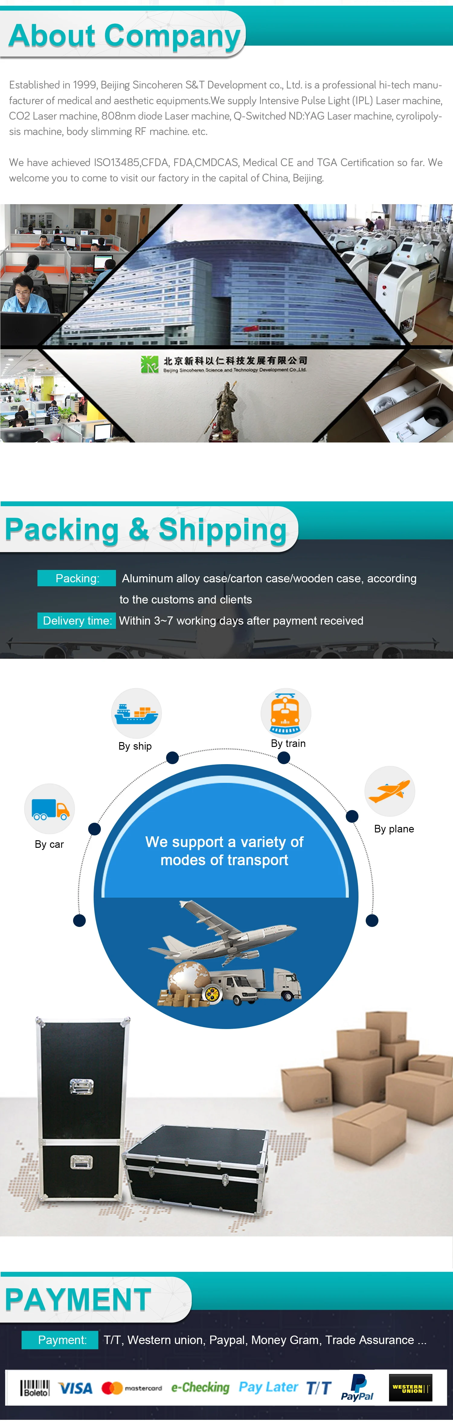 Best Sincoheren shr ipl opt beauty equipment hair removal laser machine