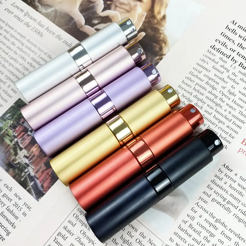 Ml Aluminum Mini Portable Travel Black Silver Gold Twist Up