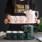 Hotel Home Luxury Tea Set Custom European Style Elegant Ceramic Teapot Cup Set