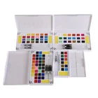 Luxury 18 colors solid water color paint cake with paint brush for kids