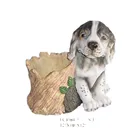 Pots Garden Resin Crafts Cute Dog Statue With Modern Plant Pots For Garden Decoration