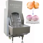 Industrial two belts onion peeler and onion cutter machine