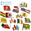 Free sample cheap custom metal stamped enamel epoxy friendship country national flag lapel pin for promotion