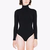 Adult Cotton Spandex Rollover Turtleneck Bodysuit for Women