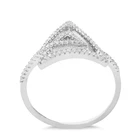 Triangle Jewelry Triangle Crystal European And American Jewelry Fashion Promise Crystal Ring For Girl Simple