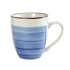 Personalized design pink and blue hand painted ceramic mug tea mug customized mugs