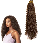 Freetress synthetic hair braids deep twist bulk water wave crochet hair extension crochet passion twist water wave