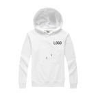 Factory wholesale white custom crop print logo hoodie oversized cotton blank men hoodies for sale