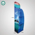 Hot Sale Customized Promotion Corrugated Floor Display Stand Bag Rack For Supermarket