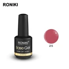 Polish RONIKI China Manufacturer French Rubber Base Pure Color Natural Gel Polish Soak Off Gel Color