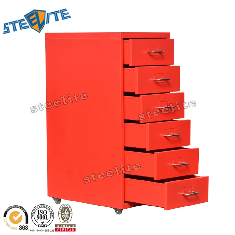 Helmer 6 Tier Under Desk Organizer Drawer Storage Box Office Desk