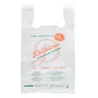 eco friendly biodegradable white plastic shirt bag shopping vest carrier bag for supermarket packing