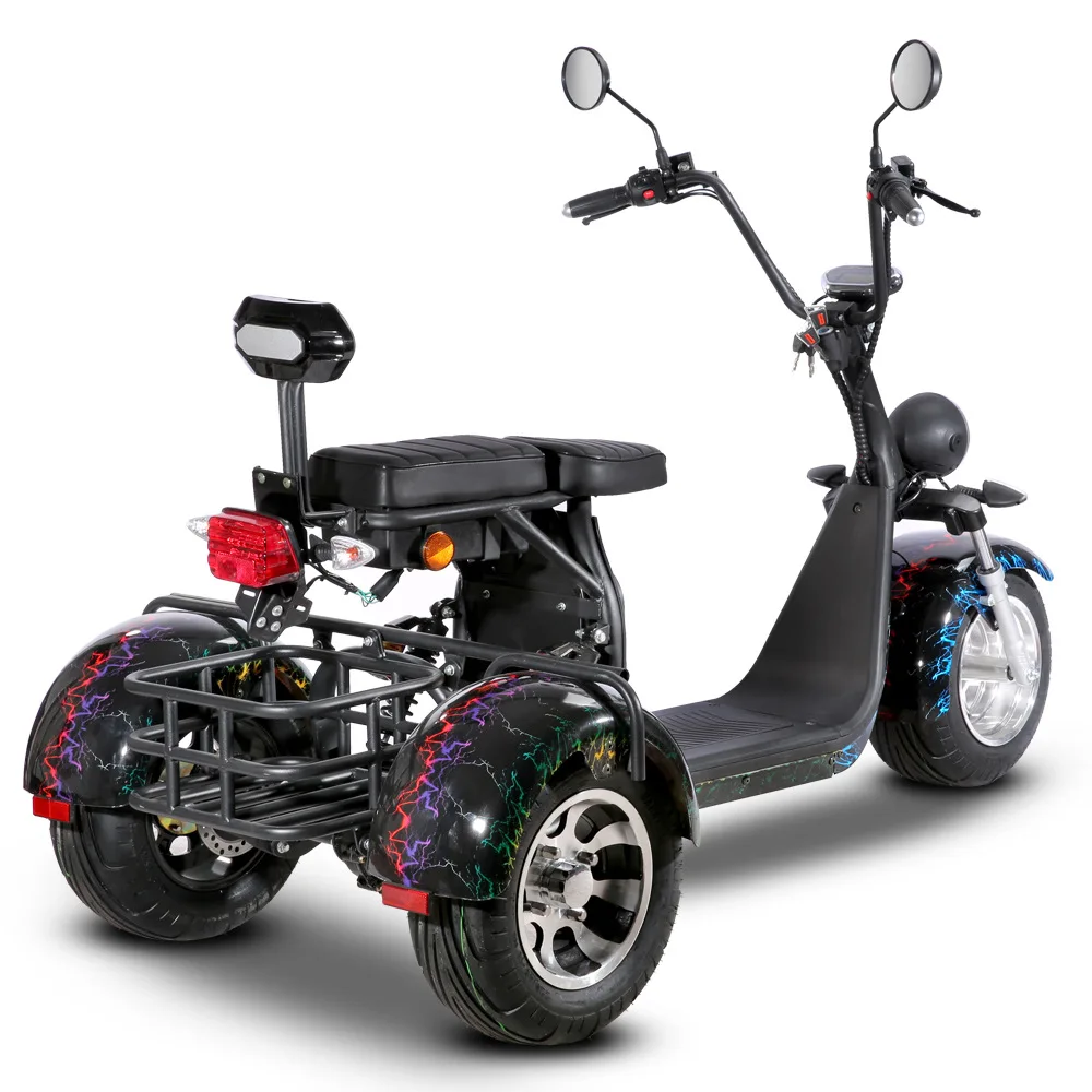 תלת אופן חשמלי SoverSky 2000w Fat Tire Trike 3 גלגלים סוללת ליתיום