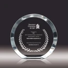 Souvenir Gift High quality Custom acrylic round crystal award trophy plaque