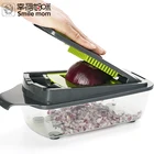 スマイルママ多機能キッチンヘルパーナイスダイサー-ニンジンおろし金卵スライサー-野菜カッター-オニオンチョッパー