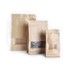 Food Grade 1kg Resealable Kraft Paper Bag Flat Bottom Kraft Paper Bag with Ziplock for Food