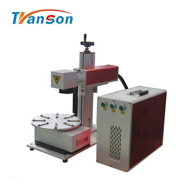 20W   Fiber laser Marking Machine Mini Type with Rotary Worktable