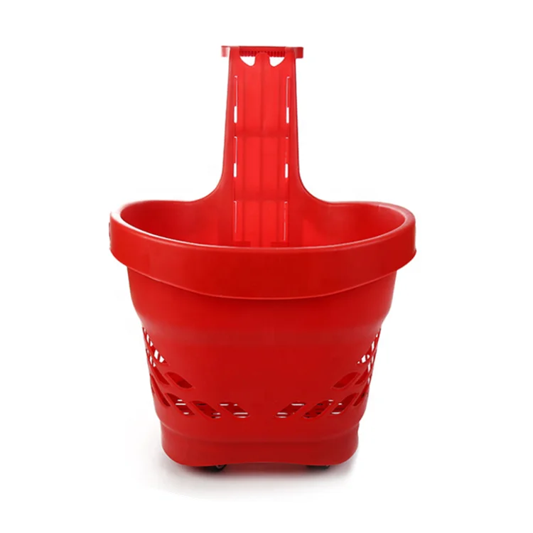 Hot sale portable household rolling PP plastic laundry basket with wheels manufacture