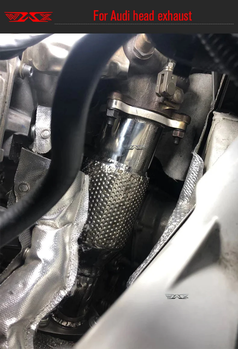 Stainless Steel High flow Exhaust Downpipe Stainless Steel Exhaust Downpipe For AUDI A4 A5 A6 2012-2021