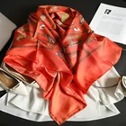 Fonesun-SKF11 Digital Printing Heavy Weight 100% Silk Twill Satin 140cm Women Scarf