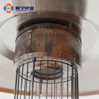 Professional stainless steel round glass tube natural gas patio heater tabletop
