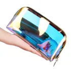 custom logo transparent pvc make up bag waterproof customized TPU bag Holographic Makeup Bag for girls