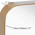 Decorative Cosmetic Mirror Modern Bedroom Bathroom Wall Mirror Rose Gold Mirror On Sale