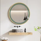 aluminum mirror Round Smart Touch Switch Framed LED mirror for bathroom