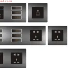 Hotel click switch smart touch switch RS485 220V AC Hotel guest room control System wall switch