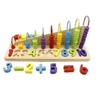 intelligent learning baby montessori beads math counting wooden abacus toy for kids