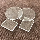 Thin round fused silica quartz glass disc