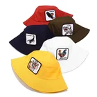 Wholesale High Quality Cotton Mens Women Plain Panama Bucket Hat Animal Embroidery Fishing Hat
