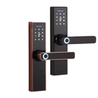 Smart Life Zigbee Fingerprint Biometric Key Electric Oem Rfid Card Handle House Door Lock