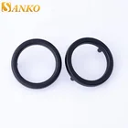 Customized 15mm 20mm 25mm 30mm color black matte ring snap button metal