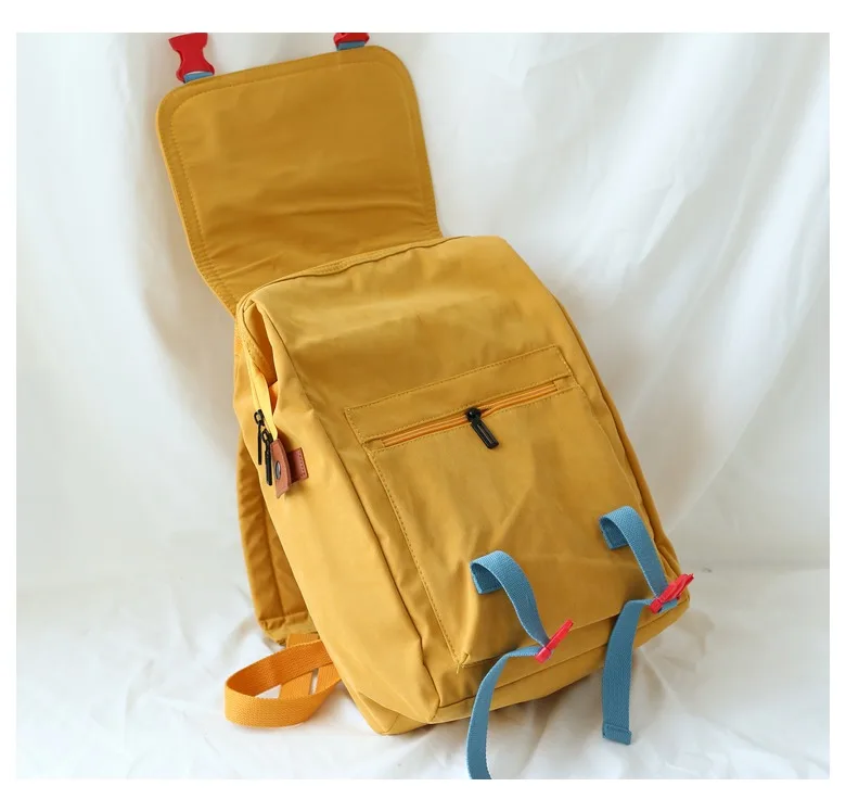 product-mochilas 2020 Korean Canvas Women Gray BackpackKawaii Travel School Bag Pack for Teenage Gir-2