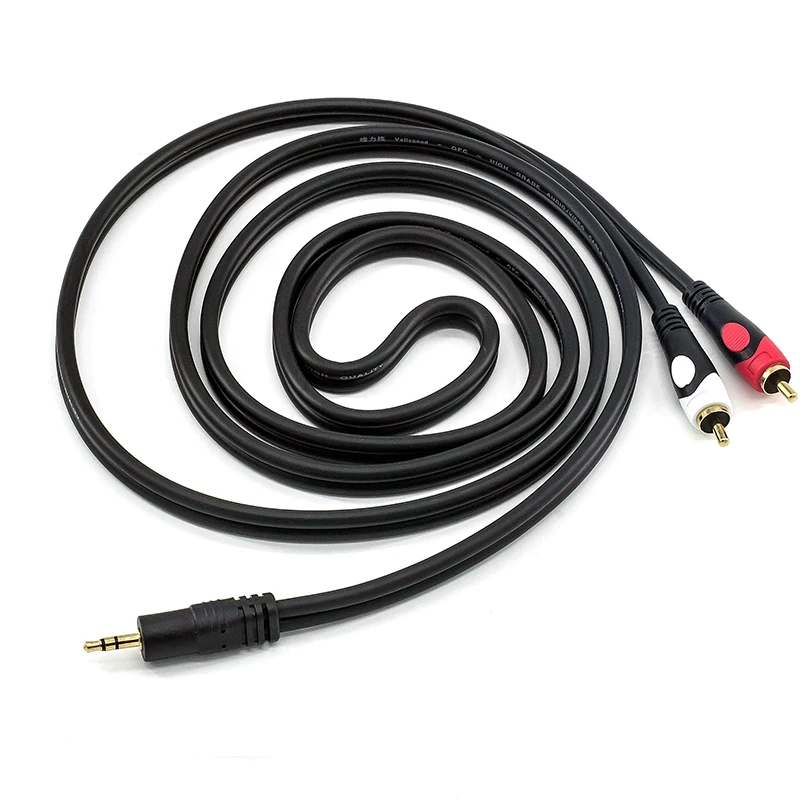 High quality 3.5mm stereo plug to 2rca cable for computer Video Game Player - ANKUX.COM