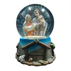 Resin Resin 65 MM Resin Christian Crafts Water Ball Religious Manger Glass Snow Globe For Souvenir Gifts