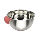 metal kitchen stainless steel salad mixing bowl set with silicon bottom